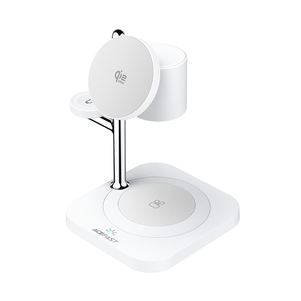 Бездротовий зарядний пристрій ACEFAST E39 Desktop 4-in-1 Wireless Charging Holder Qi 25W White