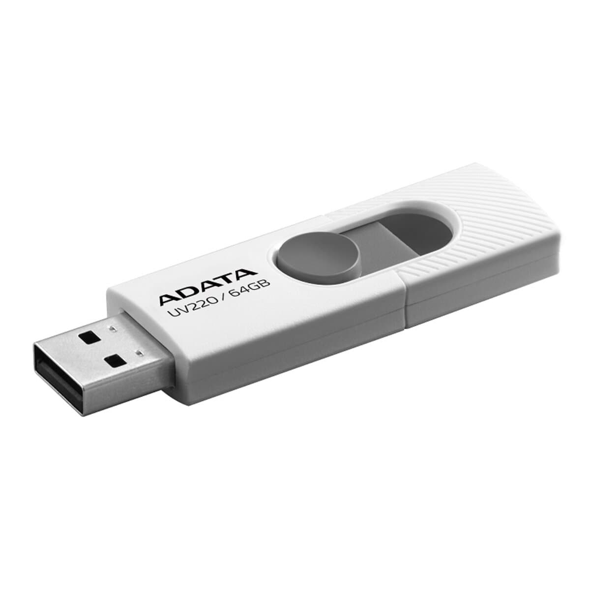 Флеш пам'ять флешка Flash A-DATA AUV 220 64Gb USB 2.0 White-Grey (AUV220-64G-RWHGY)