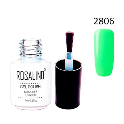 Гель-лак для нігтів манікюру Rosalind 7мл шелак для UV LED 2806 Lime (439117)