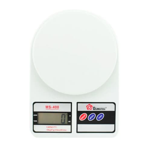 Кухонні ваги MS-400 електронні до 10кг точність 1г 2xAA White (890493)