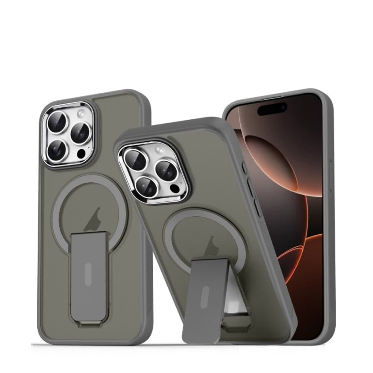 Защитный чехол-накладка Cosmic Magnetic Stand для Apple iPhone 16 Pro Grey (MagStand16PGrey)