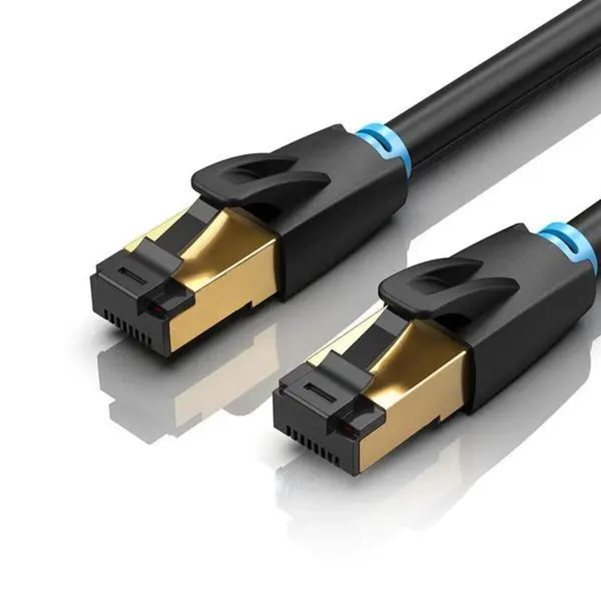 Патч-корд Vention RJ-45 Cat.8 SFTP Patch Cable 1m Black (IKABF)