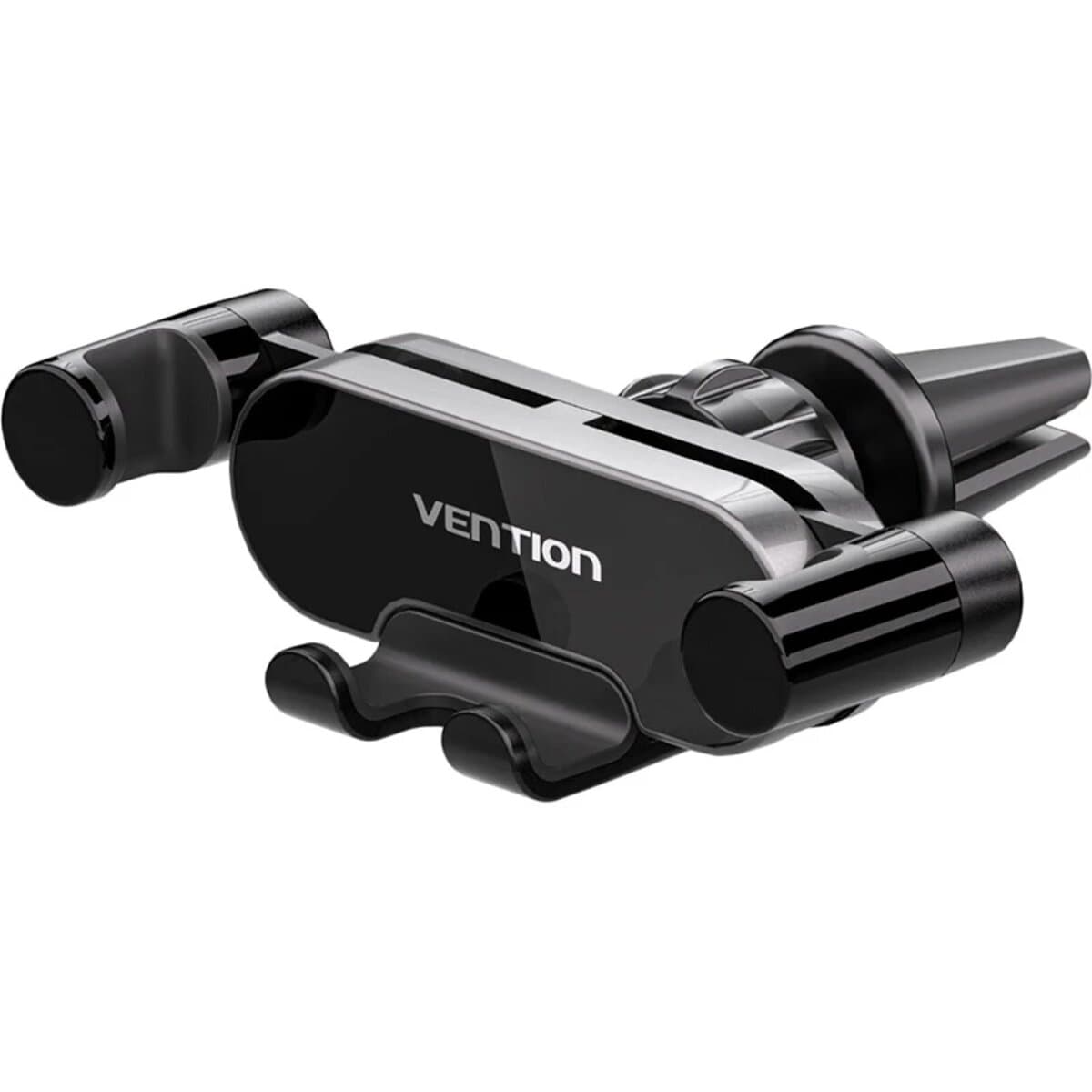 Автомобільний тримач автотримач Vention One Touch Clamping Car Phone Black Square Type Black (KCVB0)