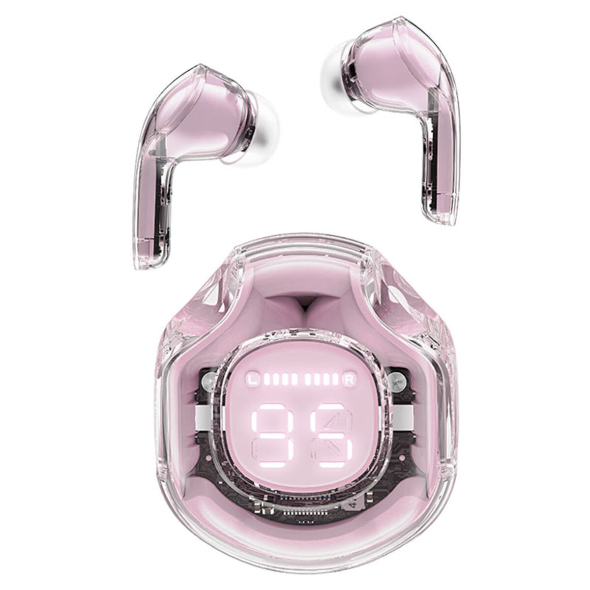 Бездротові навушники ACEFAST T8 Crystal color 2 BT5.3 earbuds 500mAh IPX4 Lotus Pink (AFT8LP)