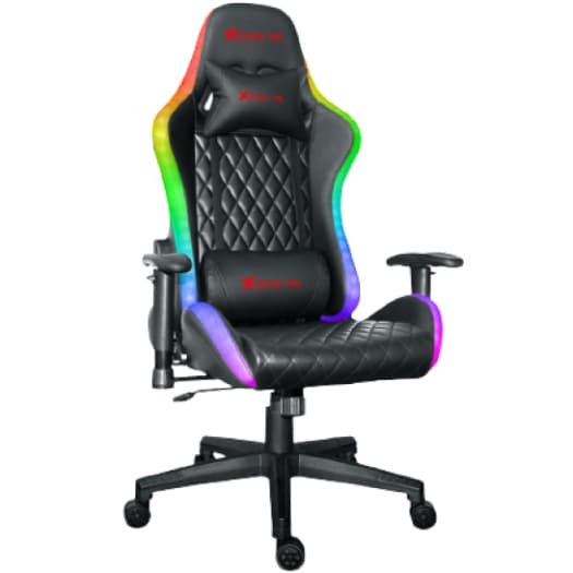 Игровое кресло XTRIKE ME Advanced Gaming Chair GC-907 50мм RGB до 150кг Black-Red (GC-907)