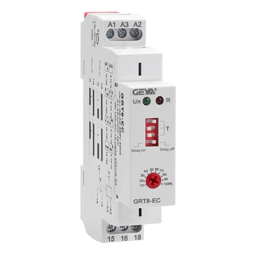 Реле часу таймер GEYA GRT8-EC 0.1с-10днів AC220-380В DC24В 10A White (888531)