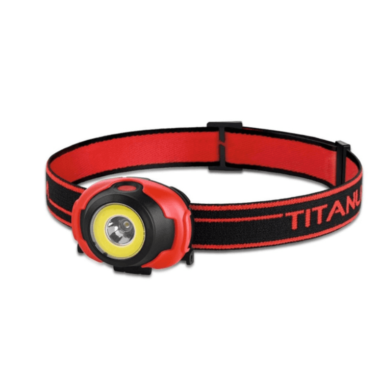 Налобный светодиодный фонарик TITANUM TLF-H02 6500K 100Lm Black-Red