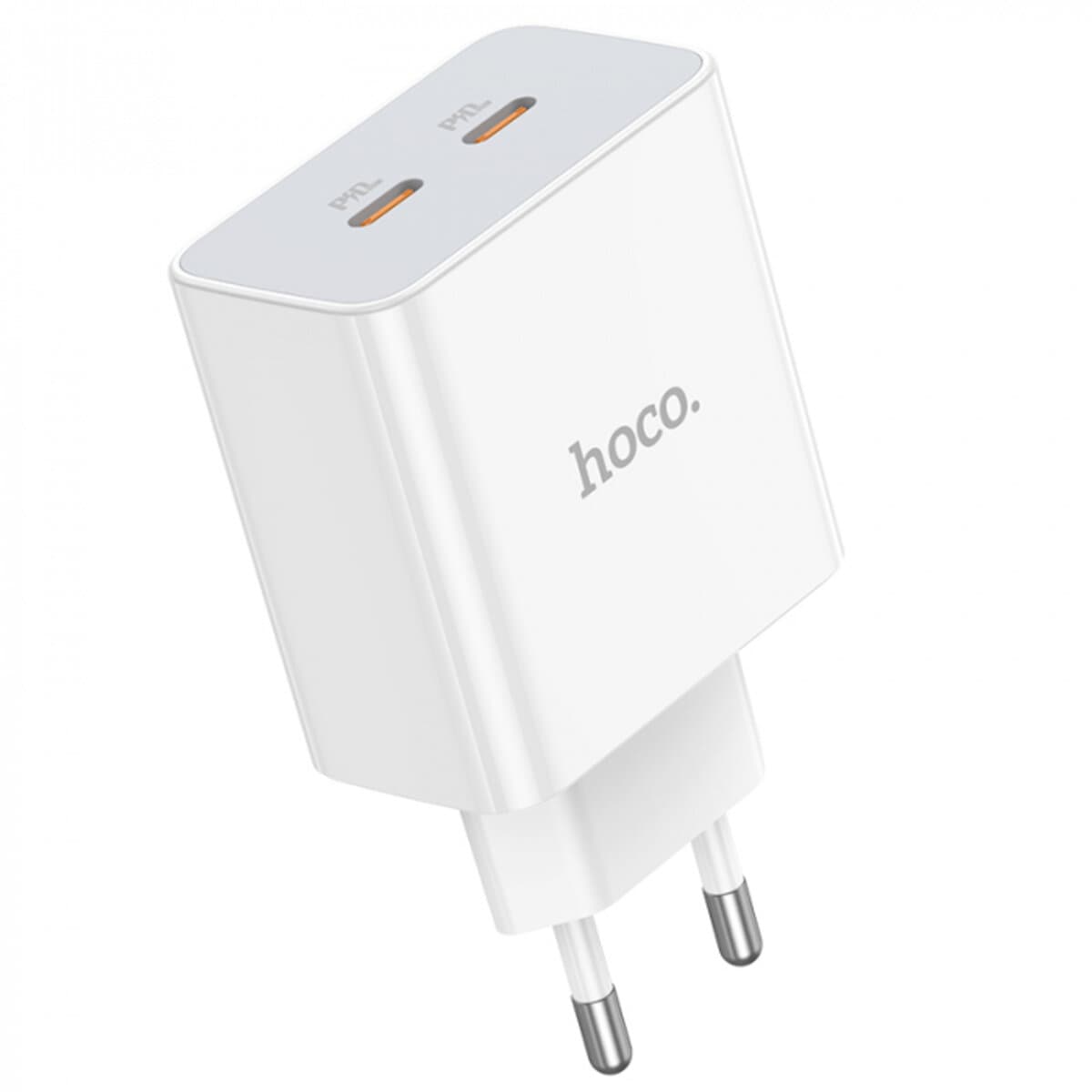 Зарядний пристрій HOCO C108A Leader PD35W dual port 2xType-C charger 1.75A White