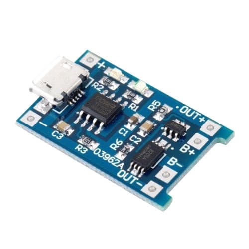 Модуль зарядки литиевых Li-ion батарей от MicroUSB защита DW01 TP4056 (286429)