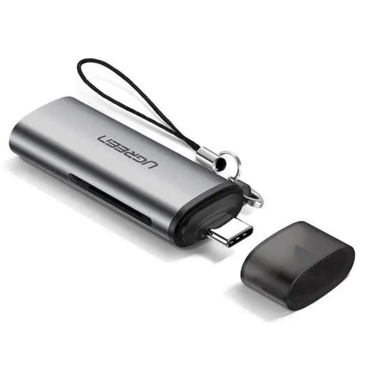Картрідер UGREEN CM184 USB-C TF+SD Card Reader Grey (UGR-50704)
