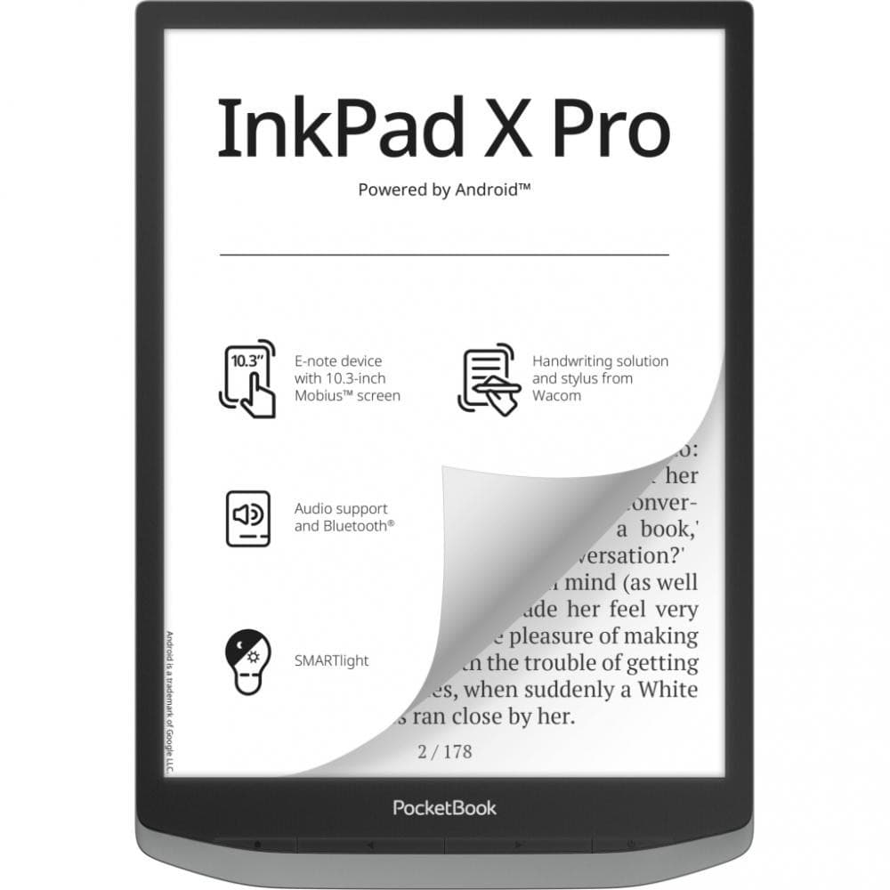 Електронна книга PocketBook InkPAd X Pro PB1040D 7.8'' 1900мАч Black-Grey (PB1040D-M-WW)