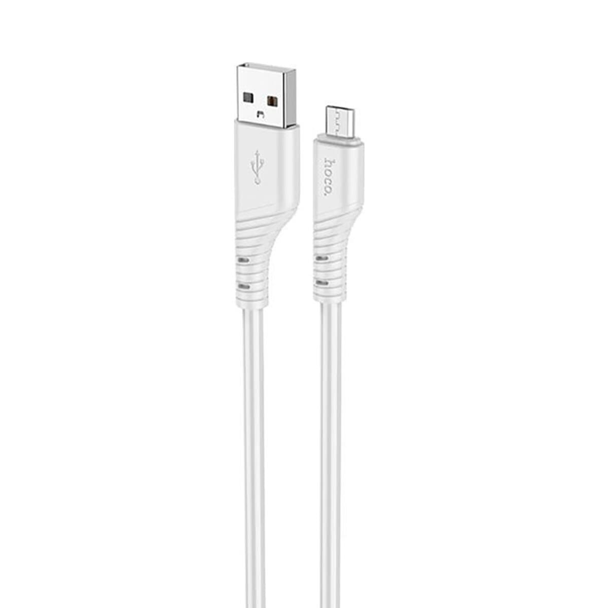 Кабель HOCO X97 Crystal USB to Micro-USB color silicone charging data cable 1m 2.4A Light Grey