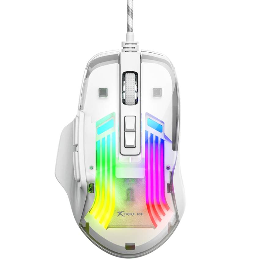 Проводная игровая мышка XTRIKE ME GM-319 6400dpi RGB USB White