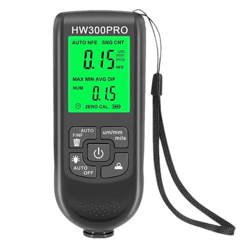 Товщиномір тестер покриттів шару фарби HW300Pro 0-2.0мм 2xAAA Black (709815)