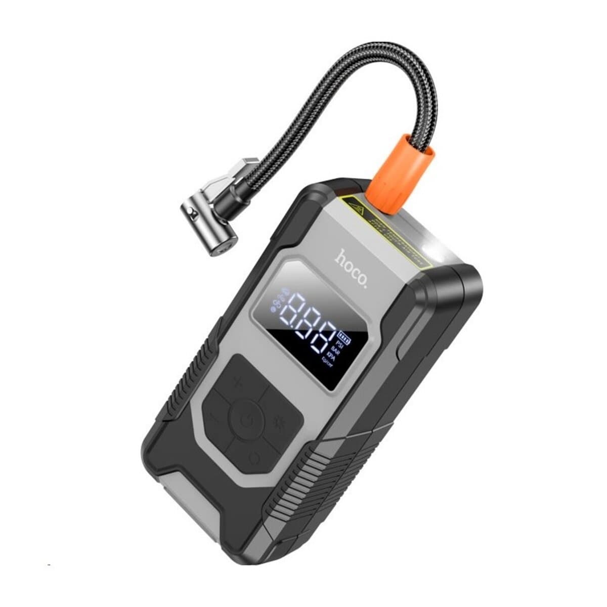Портативний автомобільний насос HOCO DPH04 Car portable smart air pump 7500mAh 120W Black