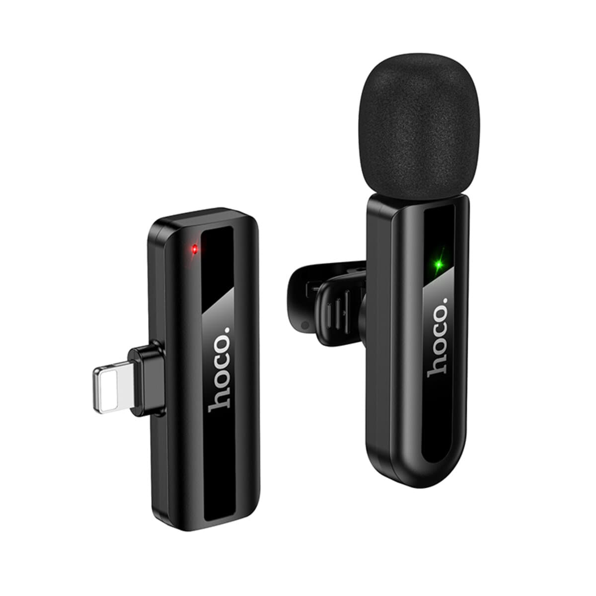Комплект бездротових петличних мікрофонів HOCO L20 Fair wireless microphone Lightning 60mAh Black