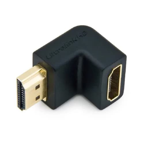 Кутовий перехідник адаптер 90градусів HDMI to HDMI мама - тато Black (287269)