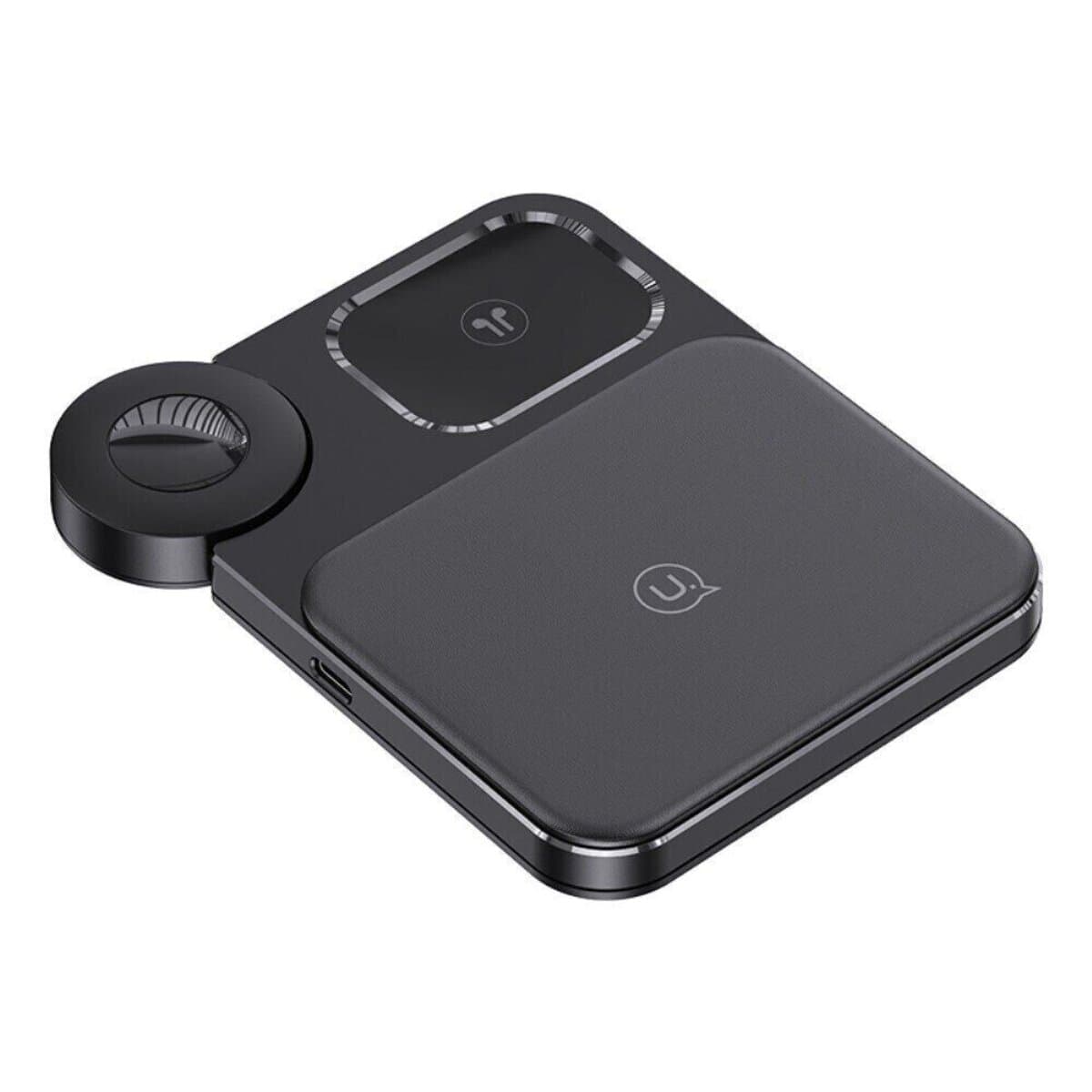 Беспроводное зарядное устройство Usams US-CD190 15W 3in1 Desktop Wireless Charger Black (CD190WXC01)
