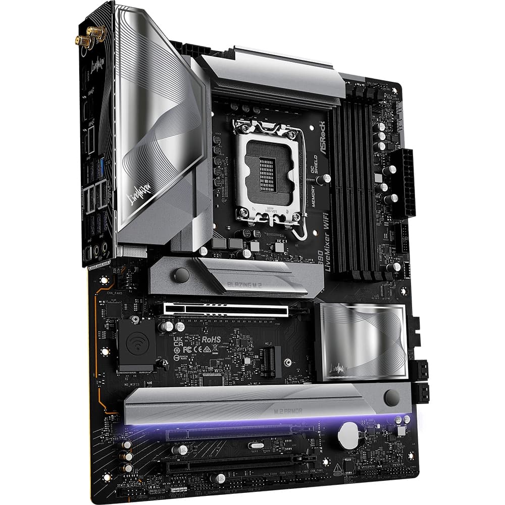 Материнська плата AsRock Z890 LIVEMIXER WIFI 1851/Z890 4*DDR5 2*PCIex16 HDMI/TB4 4xSATA 4xM.2 2 2.5Glan 7.1ch (Z890 LIVEMIXER WIFI)