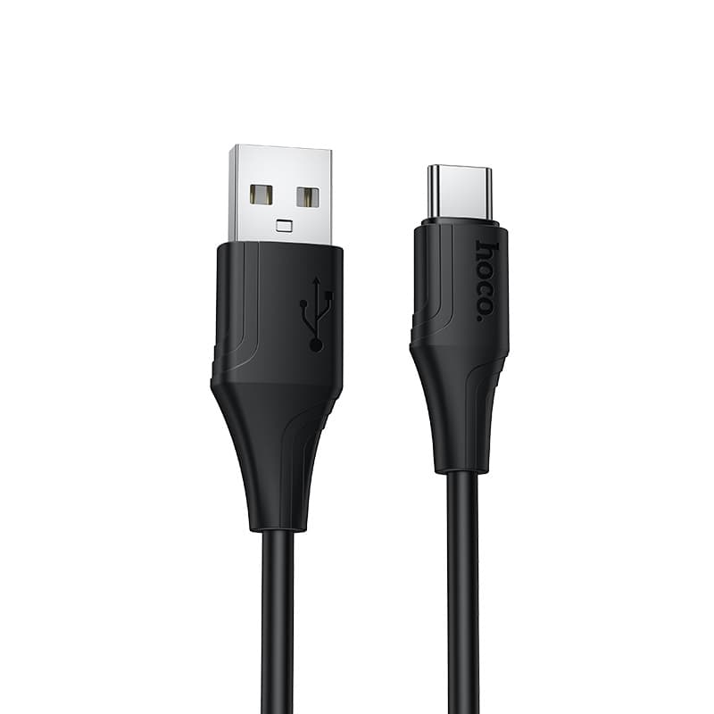 Кабель HOCO X124 Bien 2.3A 1m silicone charging data cable USB to Type-C Black