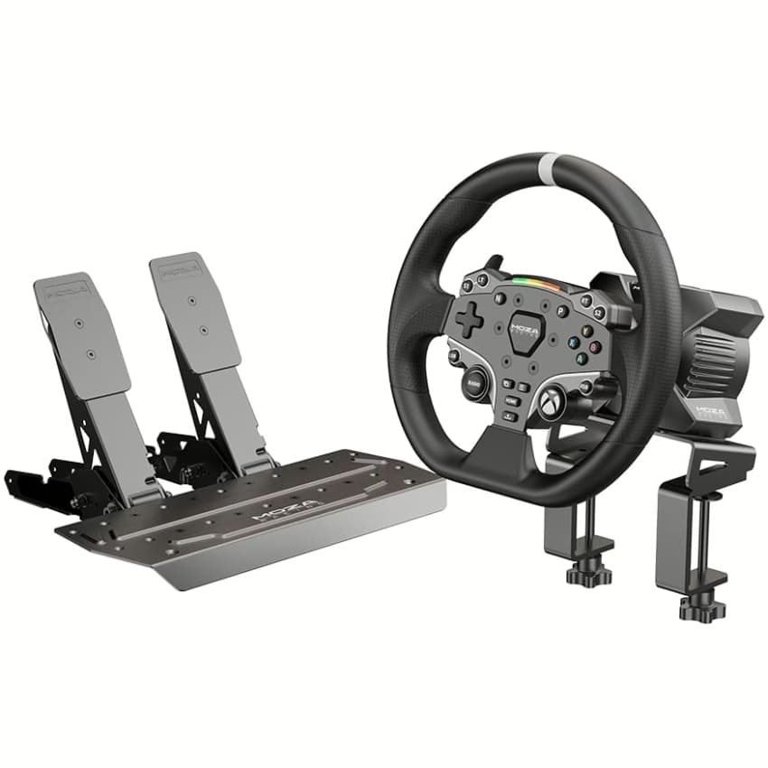 Ігрове кермо з педалями MOZA Racing R3 Bundle для XBOX/PC 22кн педалі SR-P Lite кермо ESX Black (RS053_Moza)