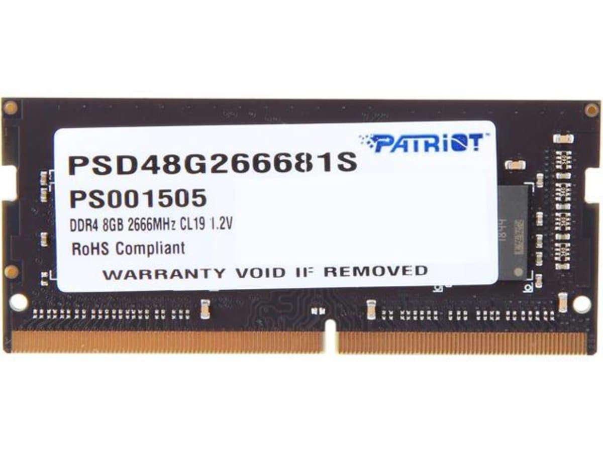 Оперативная память Patriot SL 8GB DDR4 2666MHz CL19 SODIMM (PSD48G266681S)