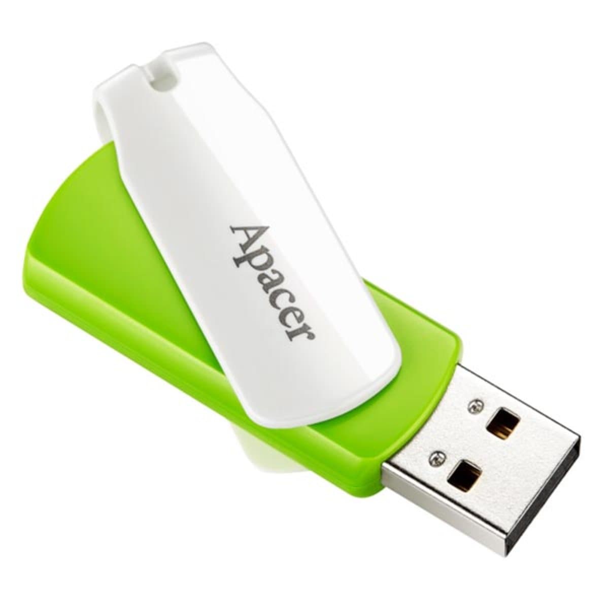 Флеш пам'ять Apacer AH335 32Gb USB 2.0 Green-White (AP32GAH335G-1)