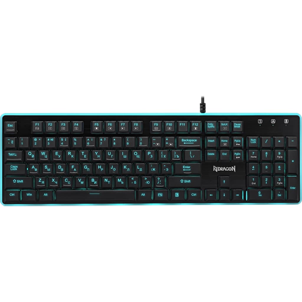 Ігрова провідна клавіатура Redragon Dyaus K509 RGB UA 7 colors Black (77625)