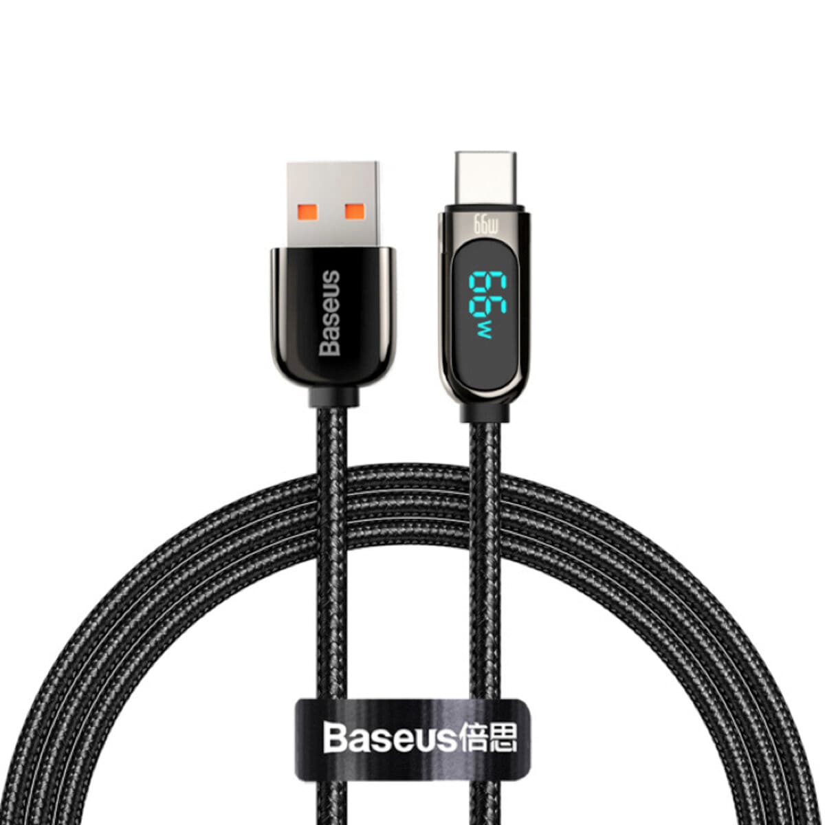 Кабель Baseus Display Fast Charging Data Cable USB to Type-C 66W 2m Black (CASX020101)