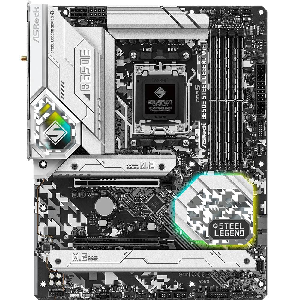 Материнська плата ASRock B650E Steel Legend WIFI AM5/B650 4*DDR5 2xPCIex16 HDMI/DP 4xSATAІІІ 3xM.2 2.5GLan ATX