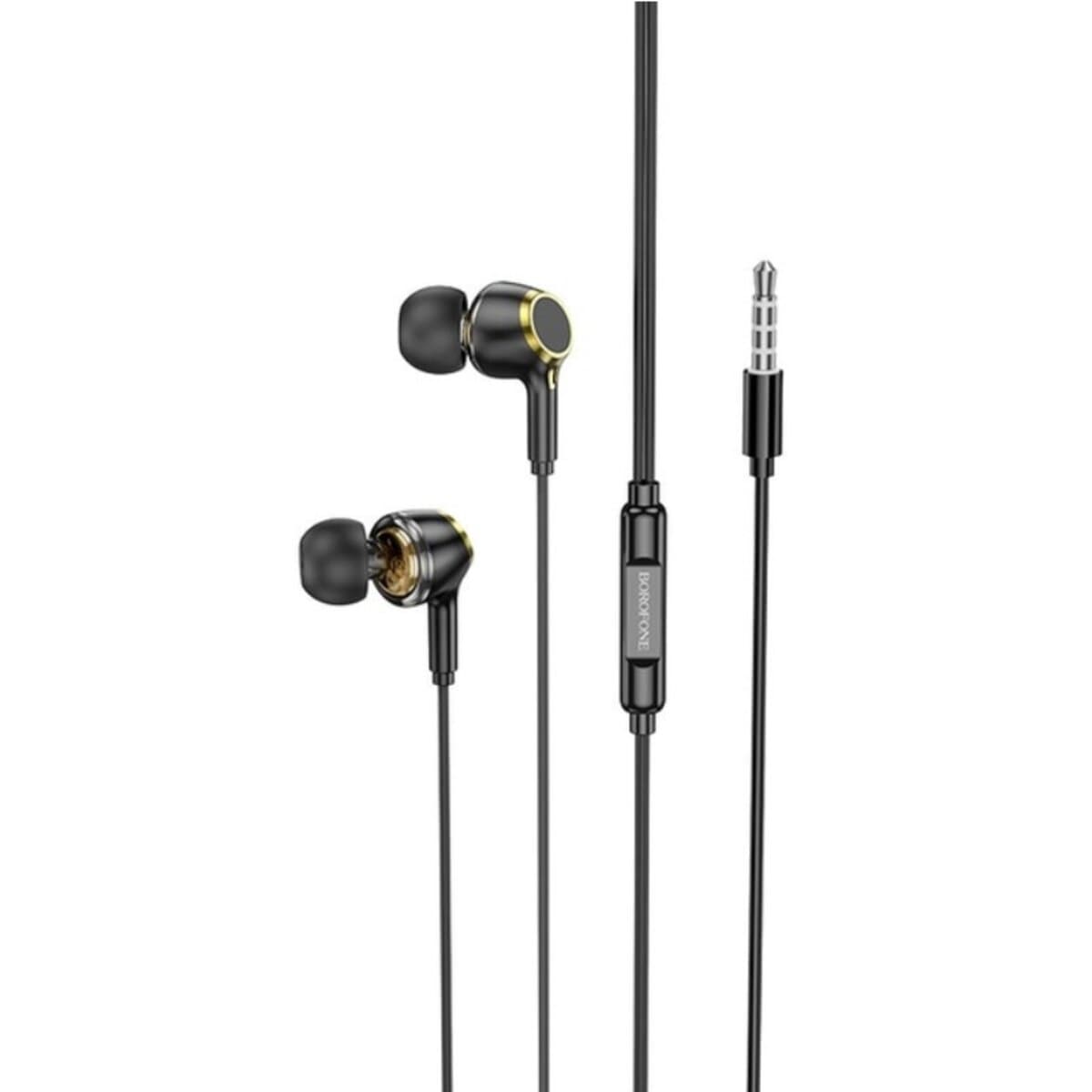Провідні навушники BOROFONE BM90 Miller universal earphones with microphone 3.5мм 1.2м Black