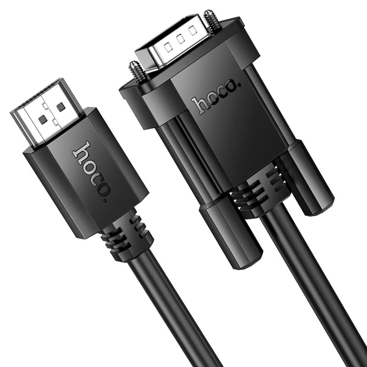 Кабель HOCO US12 HDMI to VGA HD data cable 1m Black