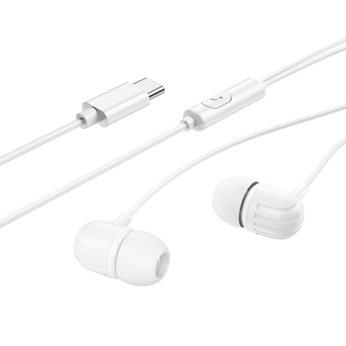 Дротові навушники BOROFONE BM77 Type-C Delicious universal digital earphones with microphone 1.2м White