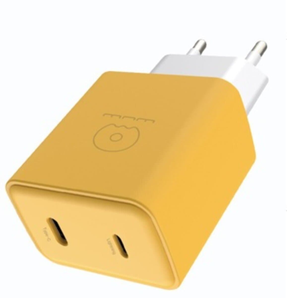 Зарядное устройство WUW C189 PD 20W Charger 2xType-C 3A Yellow (C189YW)