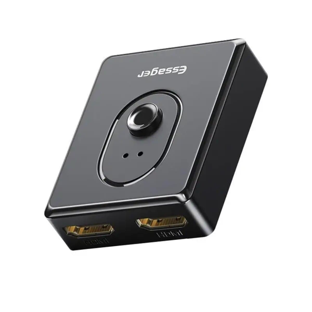 Спліттер ESSAGER HDMI-compatible Splitter Switch 4K 2.0 HDMI-compatible Switcher 1x2 2x1 Adapter 2 in 1 Out Converter PS4 HD TV BOX Black (EQHH2-ZX01)