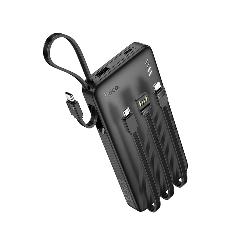 Powerbank павербанк УМБ HOCO J146 Night tide with 4 cables 10000mAh 10W Black