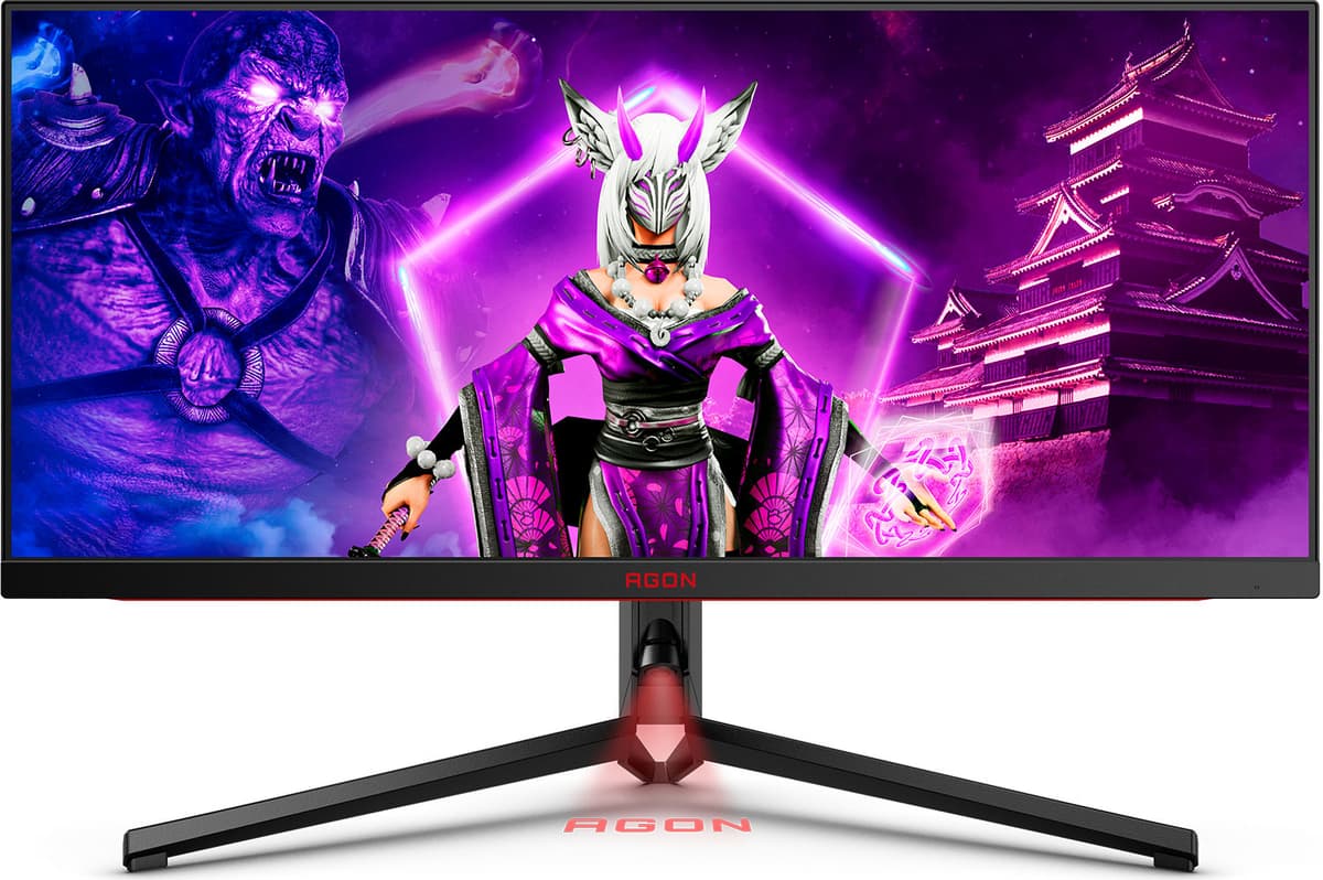 Монітор TFT 34" AOC AGON WQHD IPS MiniLED 170Гц 1мс 2xHDMI 2xDP USB-C USB-hub HAS колонки 3440x1440 Black (AG344UXM)