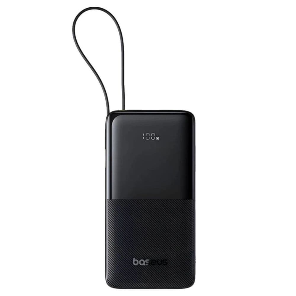 Powerbank павербанк УМБ Baseus Bipow 2 Digital Display With Built-in USB-C Cable 10000mah 20W Black (P10077101113-00)