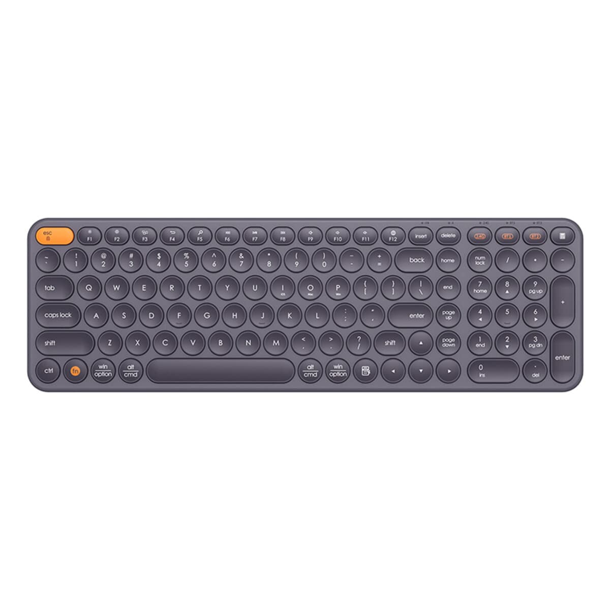 Беспроводная бесшумная клавиатура Baseus K01B Wireless Tri-Mode Keyboard Frosted Grey (B00955504833-00)