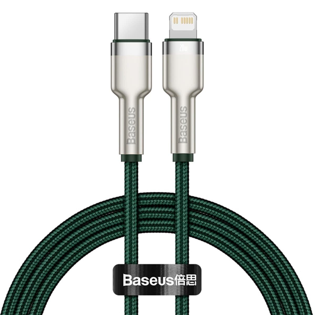 Кабель Baseus Cafule Series Metal Data Cable Type-C to Lightning PD 20W 1m Green (CATLJK-A06)