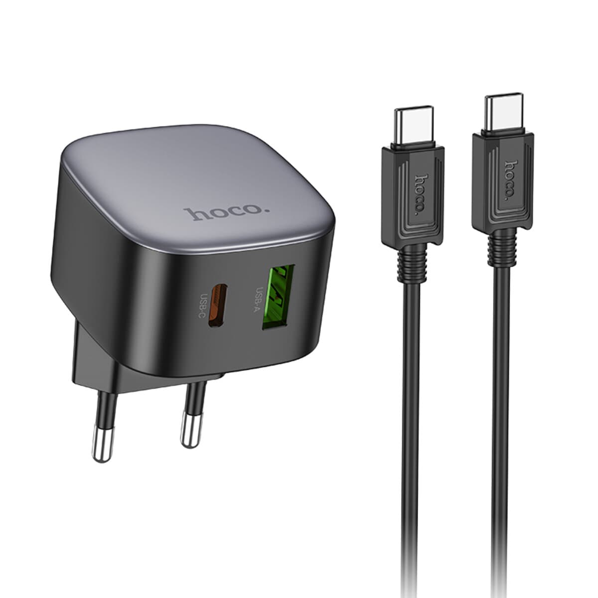 Зарядное устройство HOCO CS32A Rise PD20W+QC3.0 charger set Type-C to Type-C cable Black