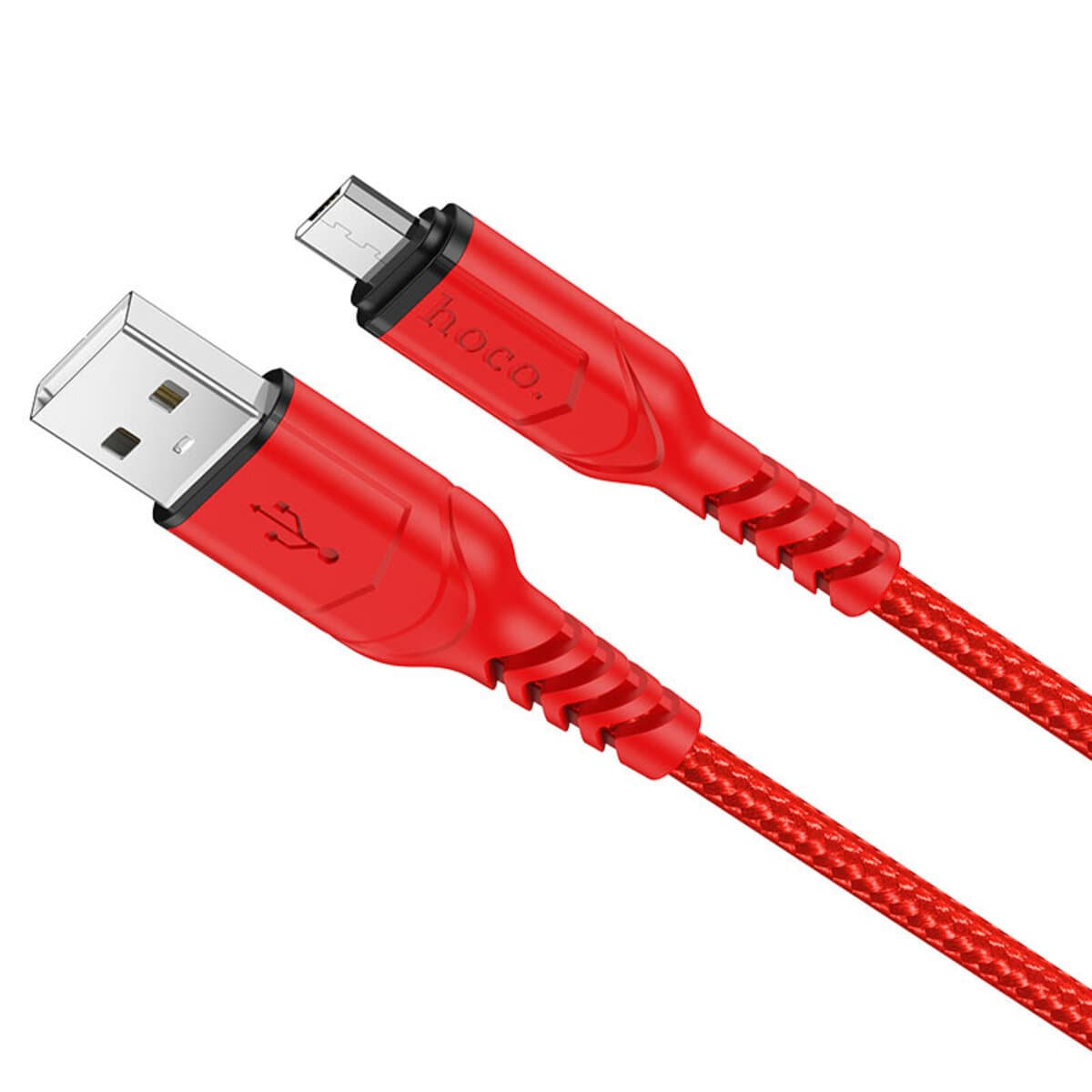 Кабель HOCO X59 USB to Micro-USB 2.4A 1m nylon TPE connectors Red