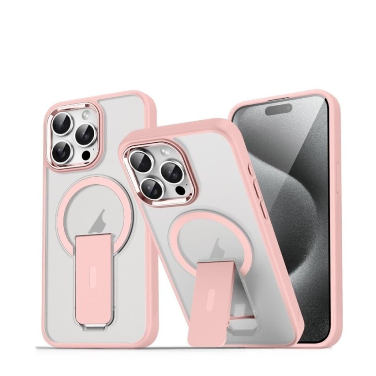 Защитный чехол-накладка Cosmic Magnetic Stand для Apple iPhone 15 Pro Max Pink (MagStand15PMPink)