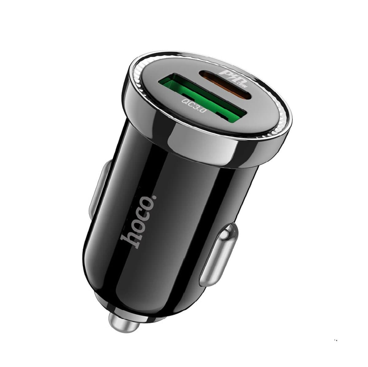 Автомобільний зарядний пристрій HOCO Z44 Leading PD20W+QC3.0 car charger 3A Black