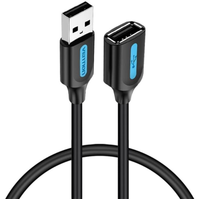 Кабель подовжувач Vention USB 2.0 M to USB 2.0 F 1.5m PVC Type Black (CBIBG)