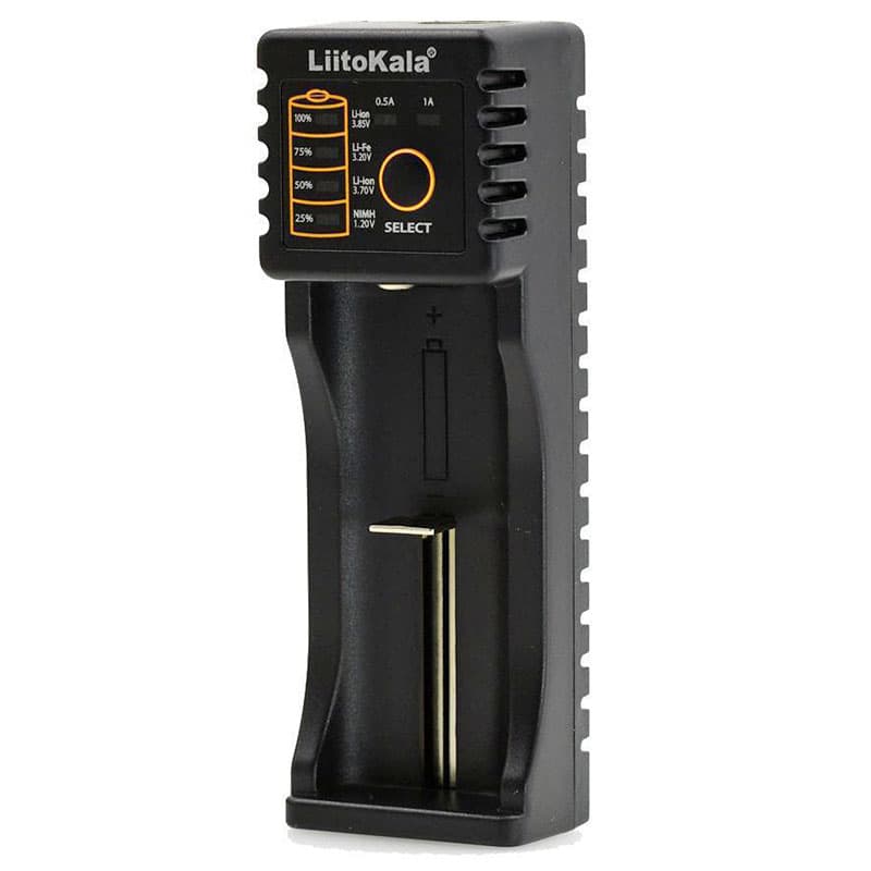 Зарядний пристрій для акумуляторів LiitoKala Lii-100 1xLion NiMH NiCd Power Bank Black