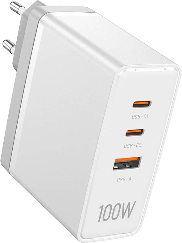 Зарядний пристрій адаптер Vention FEGW0-EU 2xUSB-C 1xUSB-A 100W GaN White