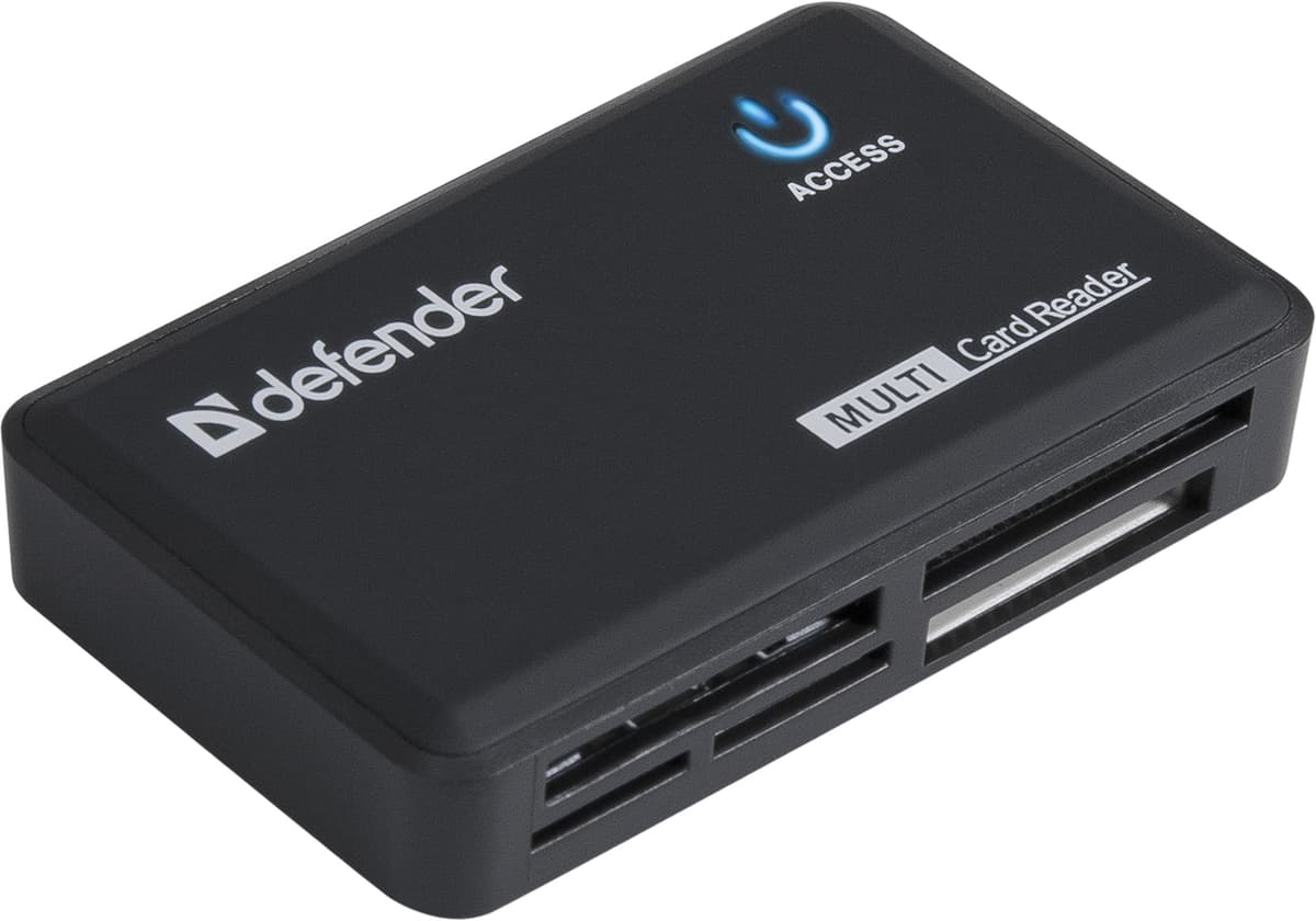 Картрідер Card Reader Defender Optimus 6-slots USB2.0 compact Black (83501)