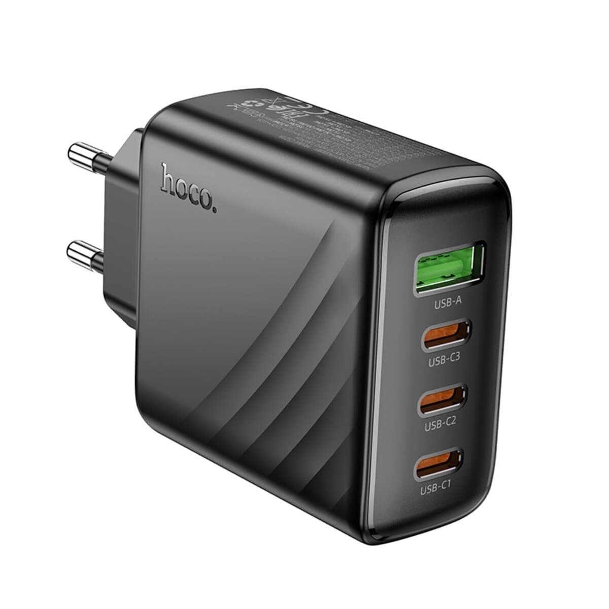 Зарядное устройство HOCO CS27A Supply PD67W 3xType-C 1xUSB charger EU Black