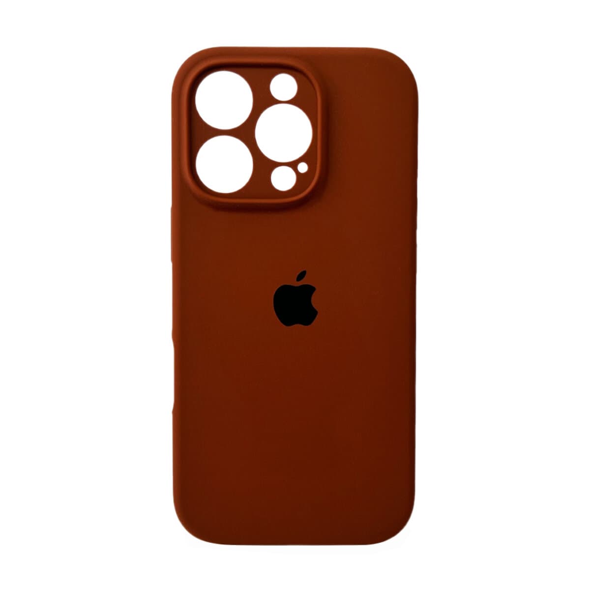 Защитный чехол-накладка Silicone Full Case AA Camera Protect для Apple iPhone 16 Pro Max Saddle Brown (FullAAi16PM-42)